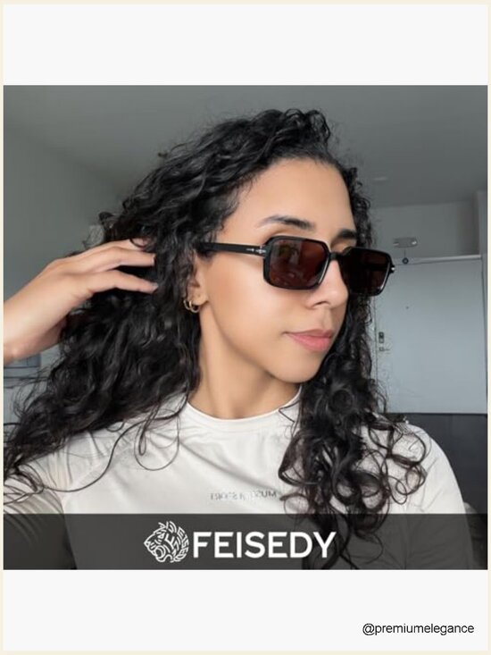 Trendy Rectangle Narrow Thin Slim Square Sunglasses UV400 Retro Unisex main image 7
